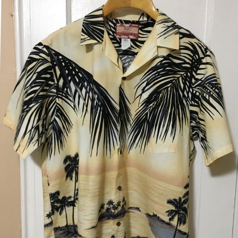 RJC Hawaiian Aloha Short Sleeve Shirt Large